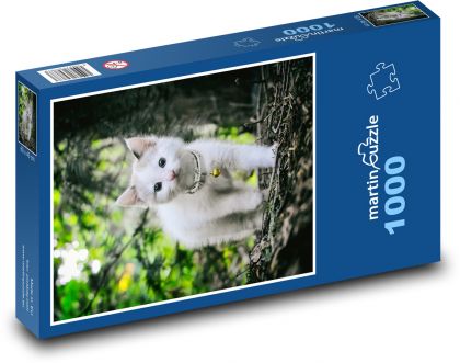 Kociak w lesie - Puzzle 1000 elementów, rozmiar 60x46 cm
