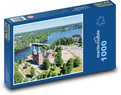 Kościół Tyrvä - Puzzle 1000 elementów, rozmiar 60x46 cm