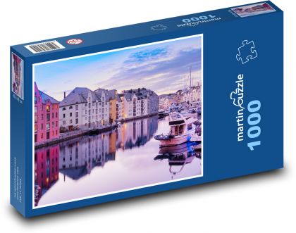Norsko - přístav - puzzle 1000 dílků