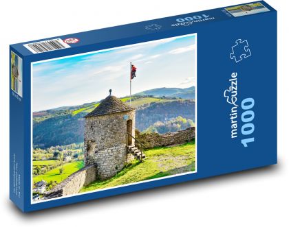 Wieża średniowieczna - Puzzle 1000 elementów, rozmiar 60x46 cm