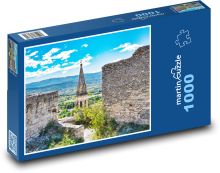 Kostel - hradby Puzzle 1000 - 60x46 cm