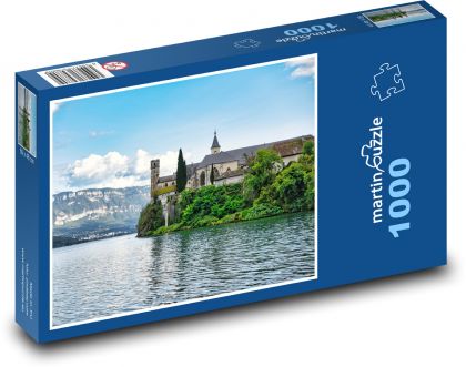 Francie - jezero - Puzzle 1000 dílků, rozměr 60x46 cm