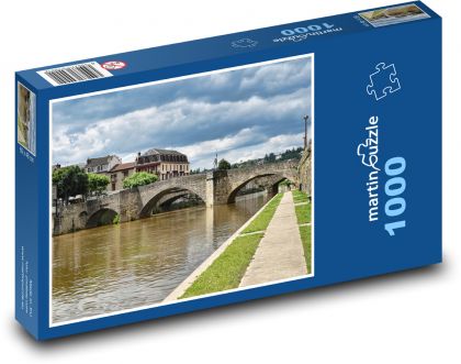 Francúzsko - most, rieka - Puzzle 1000 dielikov, rozmer 60x46 cm