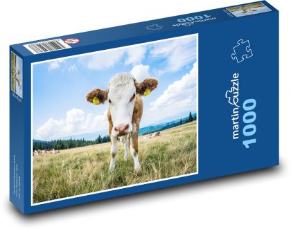 Alpy - kráva - Puzzle 1000 dílků, rozměr 60x46 cm