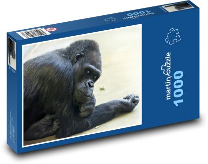 Małpa - goryl - Puzzle 1000 elementów, rozmiar 60x46 cm