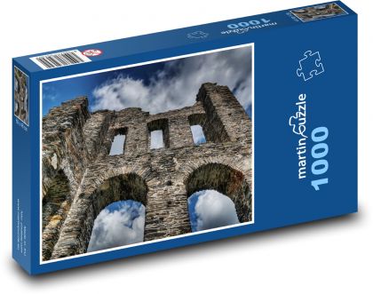 Ruiny hradu - Puzzle 1000 dílků, rozměr 60x46 cm
