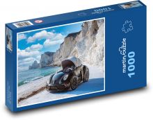 Futurystyczny samochód na plaży Puzzle 1000 elementów - 60x46 cm