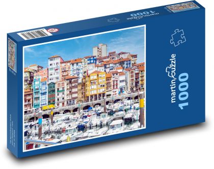 Miasto portowe - Puzzle 1000 elementów, rozmiar 60x46 cm