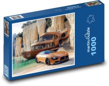 Luxusauto am Strand Puzzle 1000 Teile - 60 x 46 cm