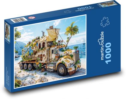 Nákladní vůz - dekorace - puzzle 1000 dílků