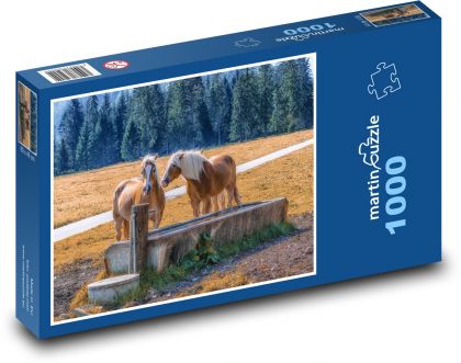 Tirolsko - kone - Puzzle 1000 dielikov, rozmer 60x46 cm