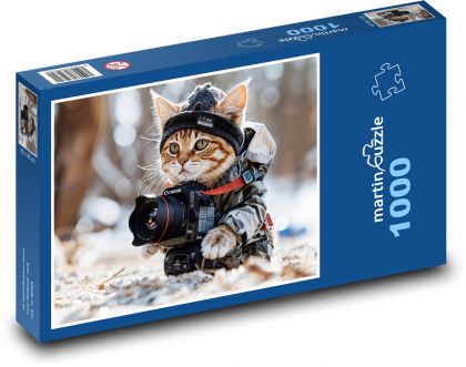 Katze und Kamera - Puzzle - 1000 Teile