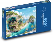 Dom nad morzem Puzzle 1000 elementów - 60x46 cm
