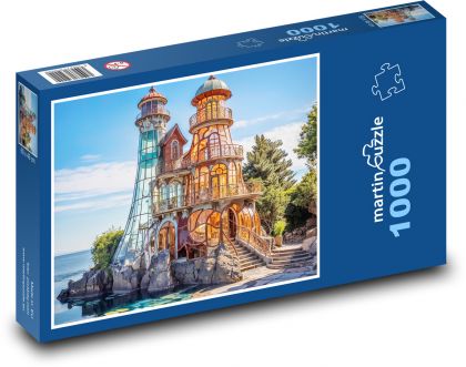 Mosaic lighthouse - Puzzle 1000 pieces, size 60x46 cm 