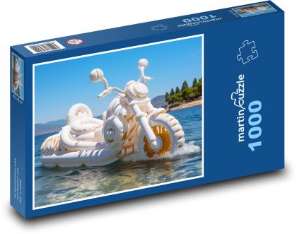 Motorcycle at sea - Puzzle 1000 pieces, size 60x46 cm 