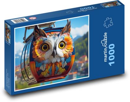Sova - lanovka - Puzzle 1000 dielikov, rozmer 60x46 cm