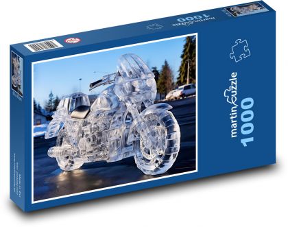 Motorcycle - ice - Puzzle 1000 pieces, size 60x46 cm 