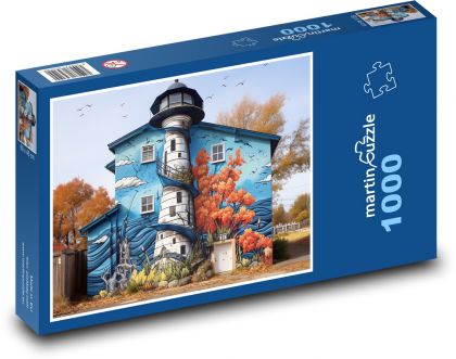 Leuchtturm - Haus - Puzzle - 1000 Teile