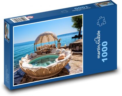 Muszle - Plaża - Puzzle 1000 elementów, rozmiar 60x46 cm
