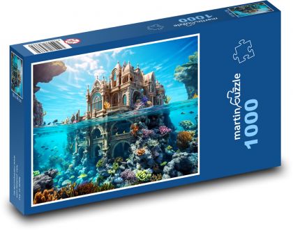 Dům pod mořskou hladinou - Puzzle 1000 dílků, rozměr 60x46 cm