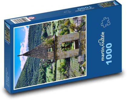 Kostol - zvonica - Puzzle 1000 dielikov, rozmer 60x46 cm