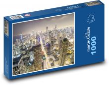 Chicago v noci - panoráma Puzzle 1000 dielikov - 60 x 46 cm