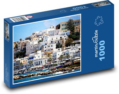 Grécke pobrežie - Puzzle 1000 dielikov, rozmer 60x46 cm
