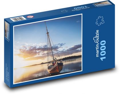 Segelboot - Sonnenuntergang - Puzzle - 1000 Teile