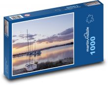 Lodě - soumrak Puzzle 1000 - 60x46 cm