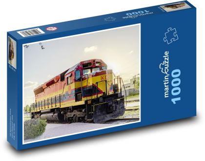 Pociąg - lokomotywa - Puzzle 1000 elementów, rozmiar 60x46 cm