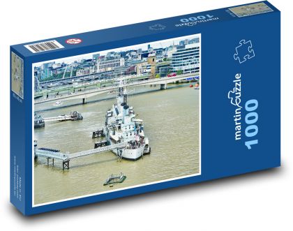 Londýn - válečná loď - puzzle 1000 dílků