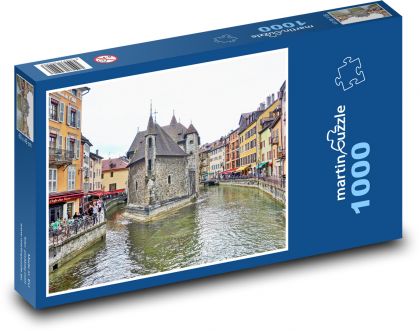 Historické město - řeka - puzzle 1000 dílků
