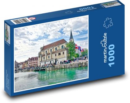 Katedra - miasto - Puzzle 1000 elementów, rozmiar 60x46 cm