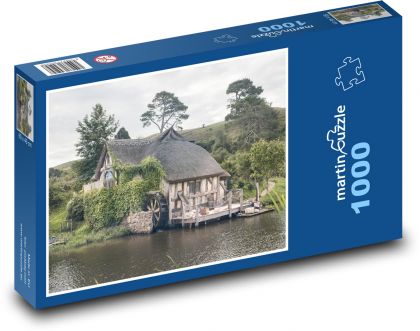 Nowa Zelandia - Hobbit House - Puzzle 1000 elementów, rozmiar 60x46 cm