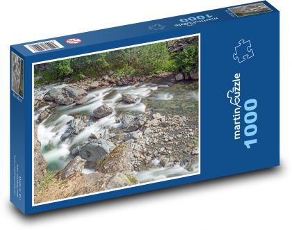 Stream - waterfall - Puzzle 1000 pieces, size 60x46 cm 