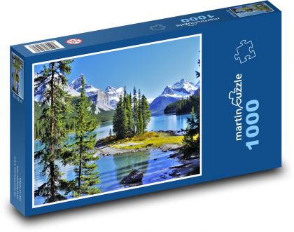 Jazero - stromy - Puzzle 1000 dielikov, rozmer 60x46 cm