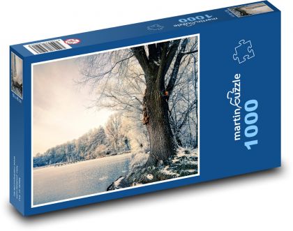 Zamrznuté jazero - Puzzle 1000 dielikov, rozmer 60x46 cm