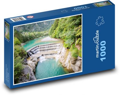 Lechfall - vodopád - Puzzle 1000 dielikov, rozmer 60x46 cm