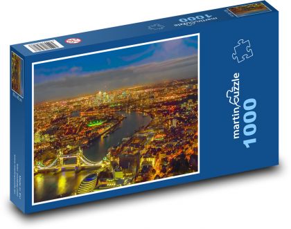 Londýn - nočný výhľad na mesto - Puzzle 1000 dielikov, rozmer 60x46 cm