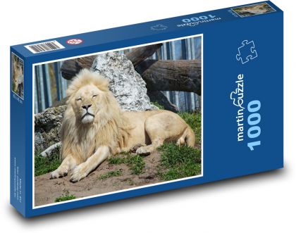 White Lion - Puzzle 1000 pieces, size 60x46 cm 