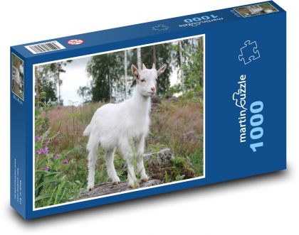 White goat - Puzzle 1000 pieces, size 60x46 cm 