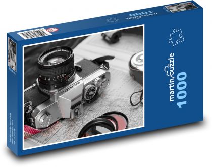 Podróże - kamera - Puzzle 1000 elementów, rozmiar 60x46 cm