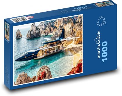 Flugzeug - modernes Hotel - Puzzle - 1000 Teile
