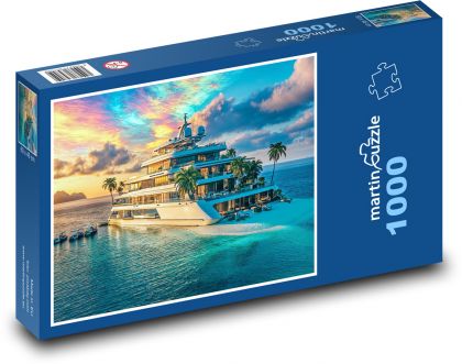 Luxusná jachta - Puzzle 1000 dielikov, rozmer 60x46 cm