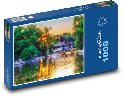 Sonnenuntergang im Park - Puzzle - 1000 Teile