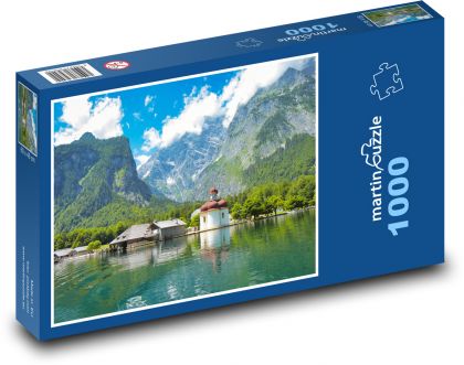 Klášter - jezero Königssee, Německo - puzzle 1000 dílků