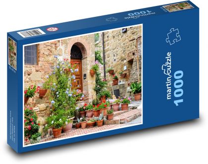 Toskánsko - kvety - Puzzle 1000 dielikov, rozmer 60x46 cm