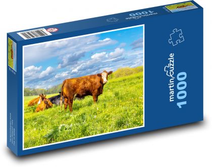 Bydło - krowa - Puzzle 1000 elementów, rozmiar 60x46 cm