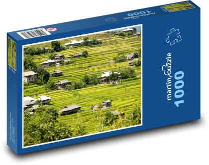 Ryžové pole - Puzzle 1000 dielikov, rozmer 60x46 cm