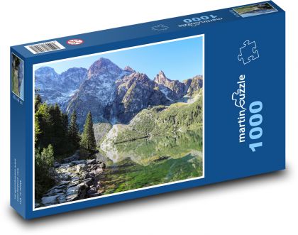 Hory - jezero - puzzle 1000 dílků